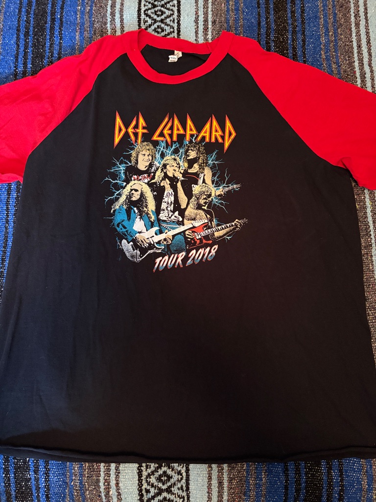 Def Leppard 2018 Concert Tour Raglan Tee Shirt